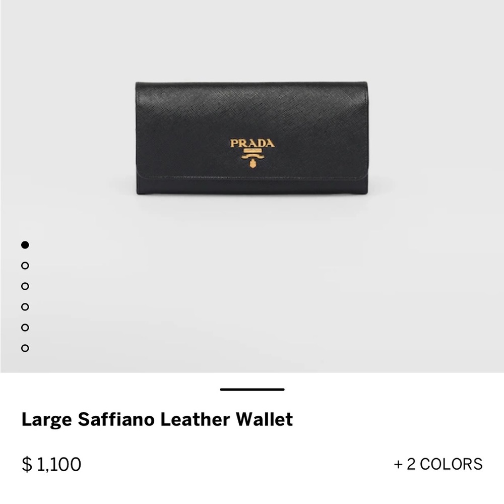 Black Prada Saffiano Wallet
